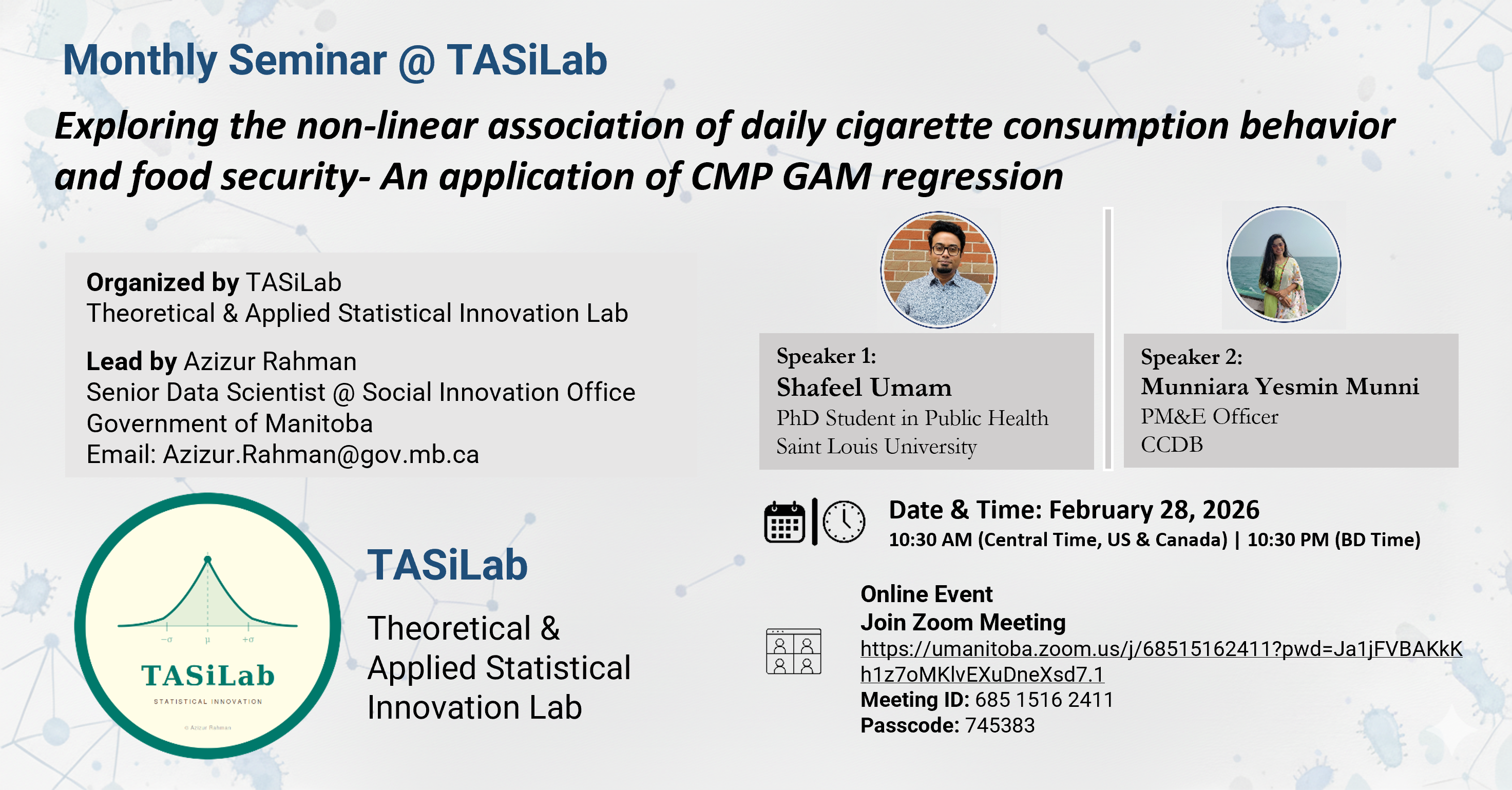 Upcoming Seminar